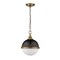 Z-Lite Peyton 2 Light Mini Pendant, Matte Black + Factory Bronze & Opal Etched 619MP-MB-FB - alternate 2